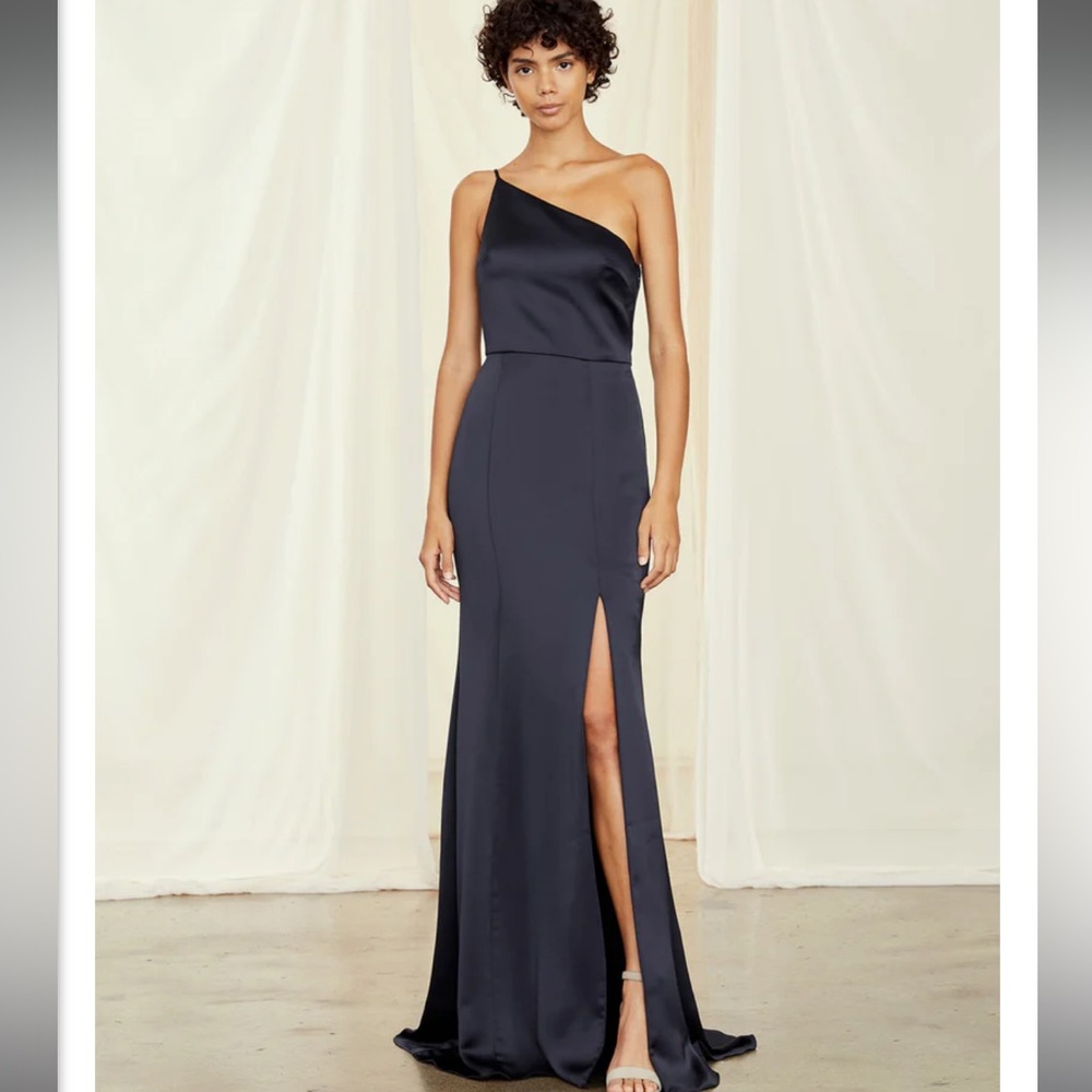Amsale Kaia dress - Black - fluid satin - size 8